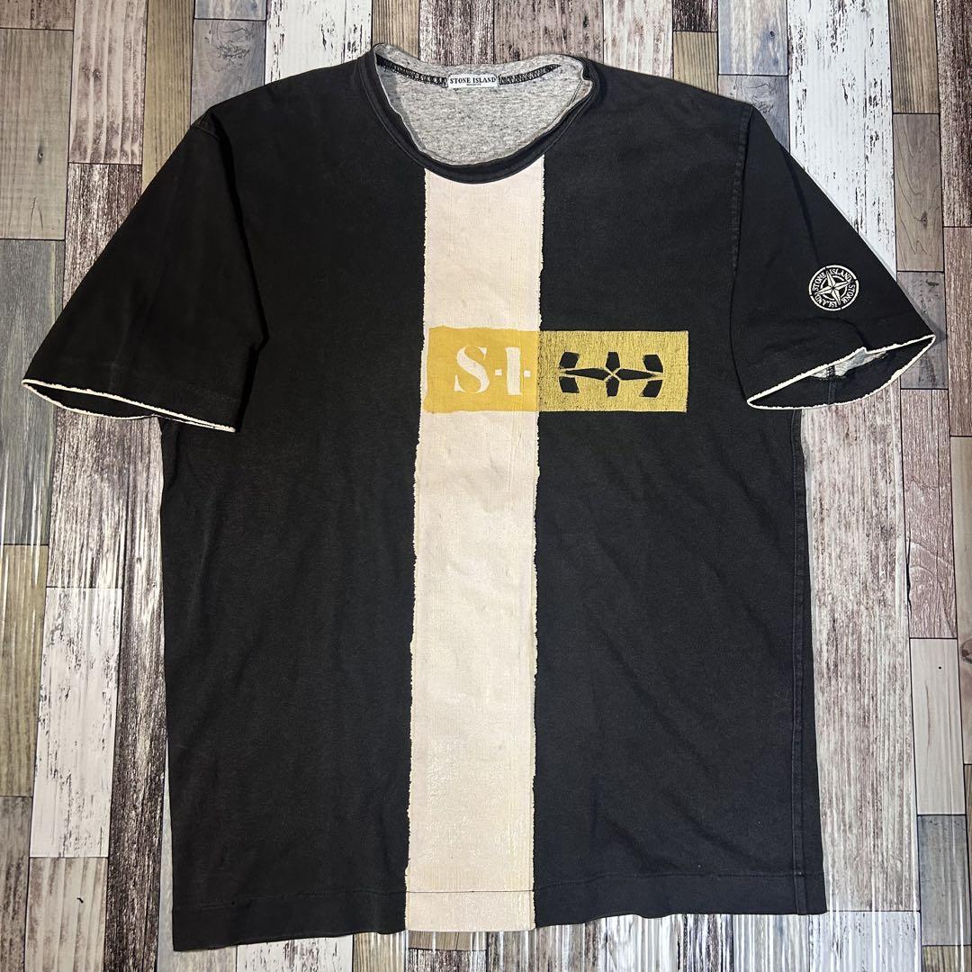 90's STONE ISLAND ストーンアイランド　ロゴプリント　カットソー