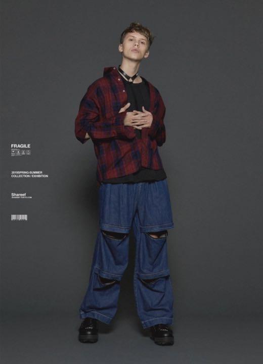 shareef ZIP-SLIT ワイドデニム 19ss