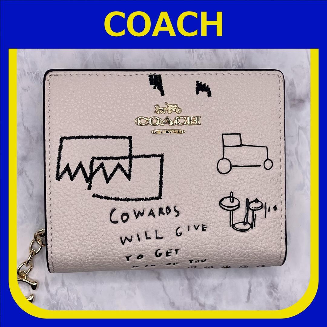 高い買取 - COACH コーチ ミシェル・バスキア コラボ ホワイト 5587