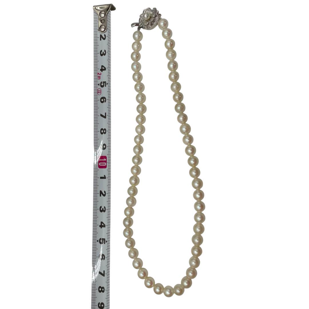 真珠☆ネックレス☆未使用 未使用✨ソーティング付✨6.5-7mm/36.5cm/本真珠ネックレス 箱付