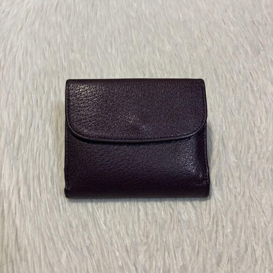 最終価格　美品　GUCCI グッチ　二つ折り　財布　ゴールド金具　ベルト　紫