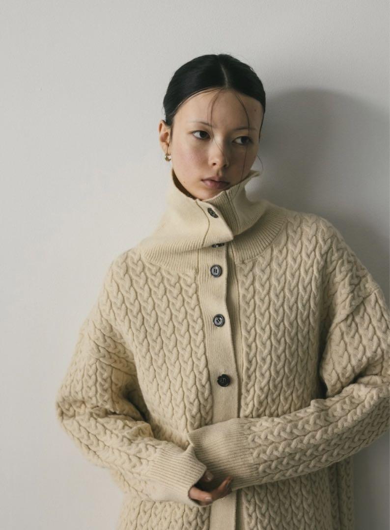 stylemixer ハイネックケーブルニット