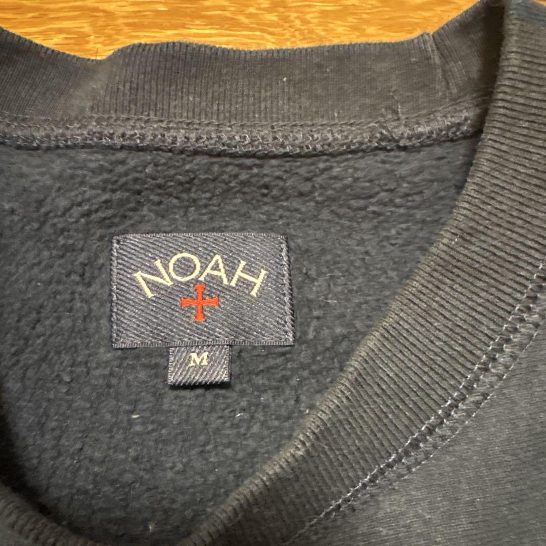 NOAH ネイビー クルーネックスウェット トップス