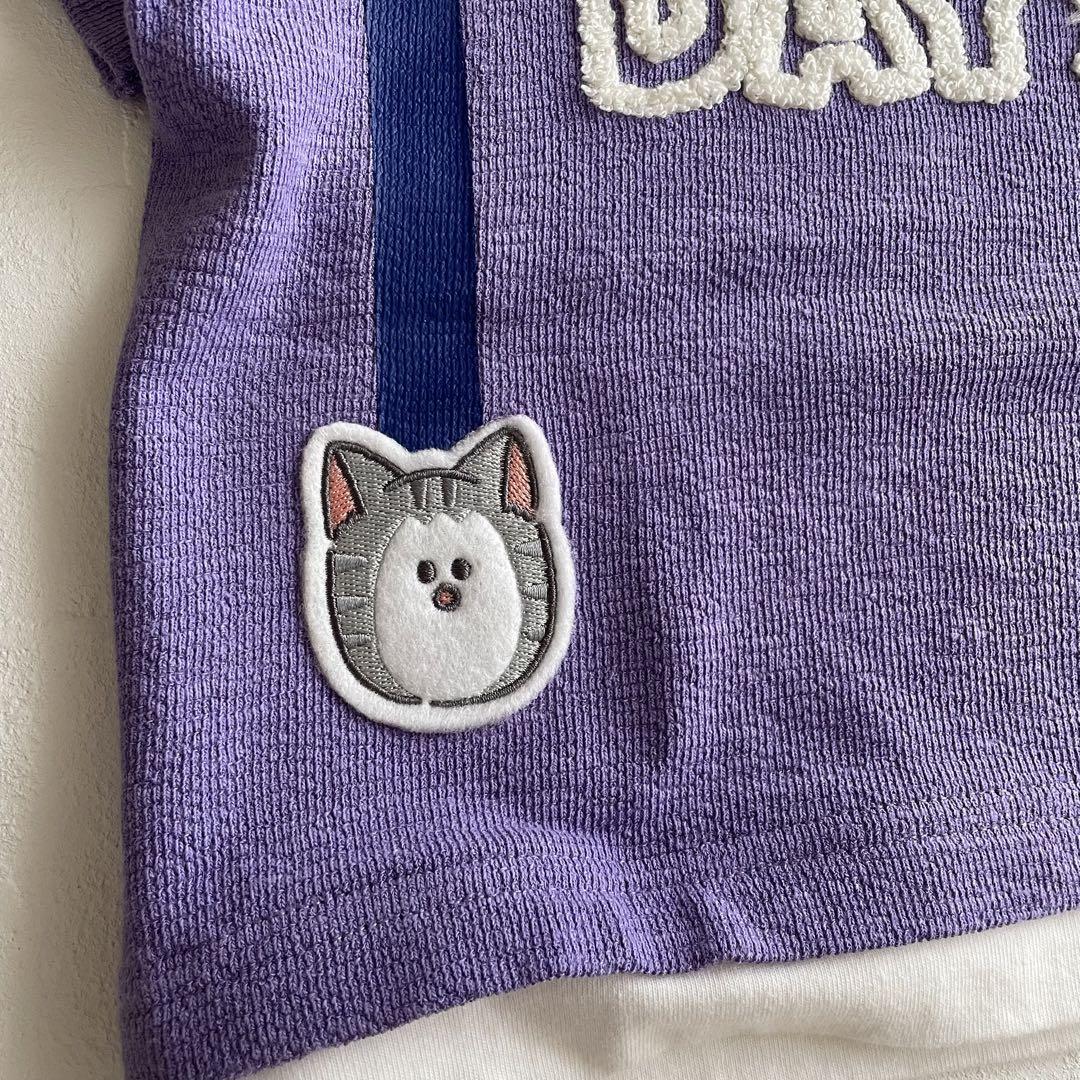 90 まめきちまめこ タビ Tシャツ ベビー服 刺繍 夏用 半袖