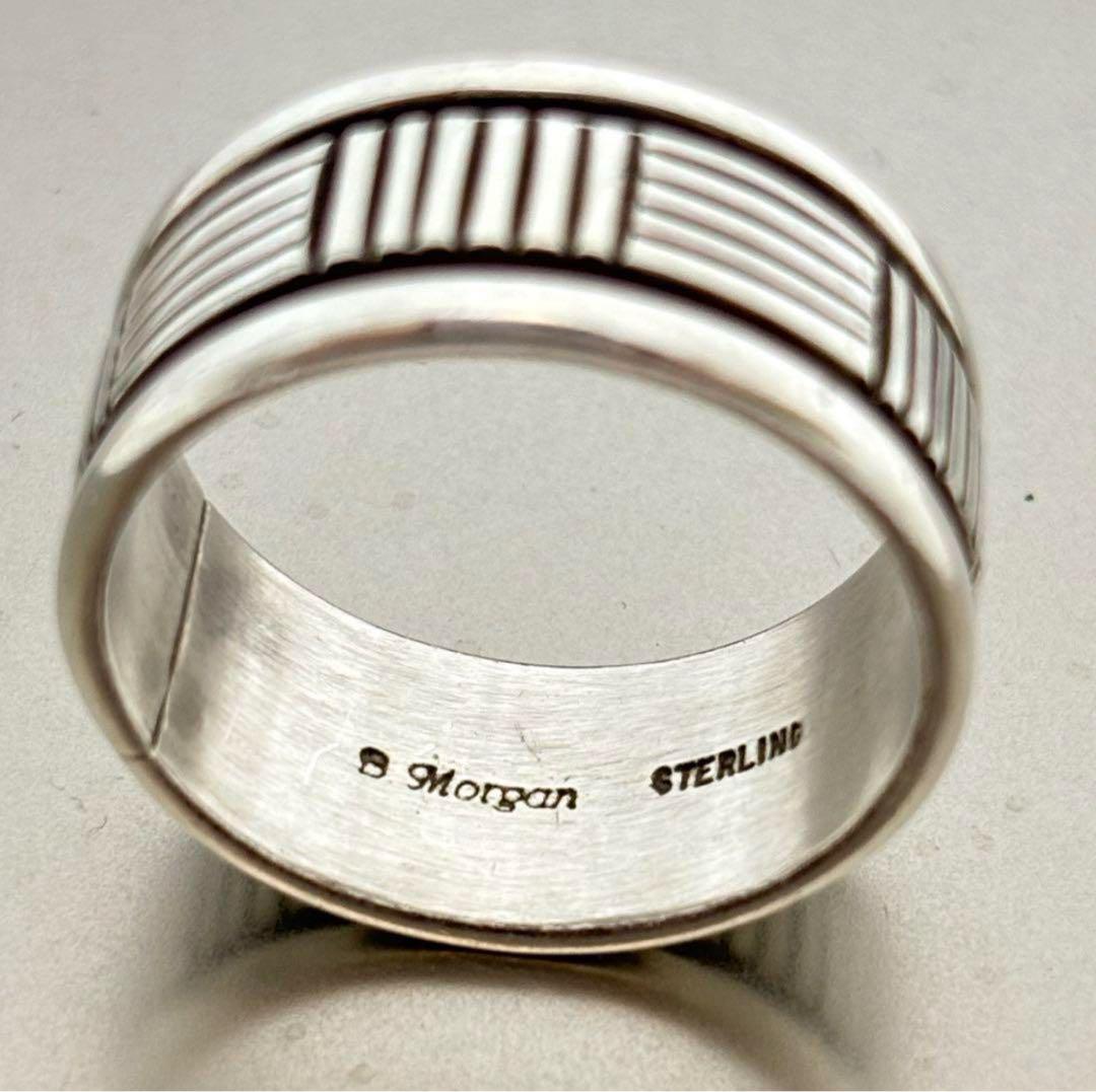 【美品】 インディアンジュエリー ブルースモーガン シルバー リング 26号