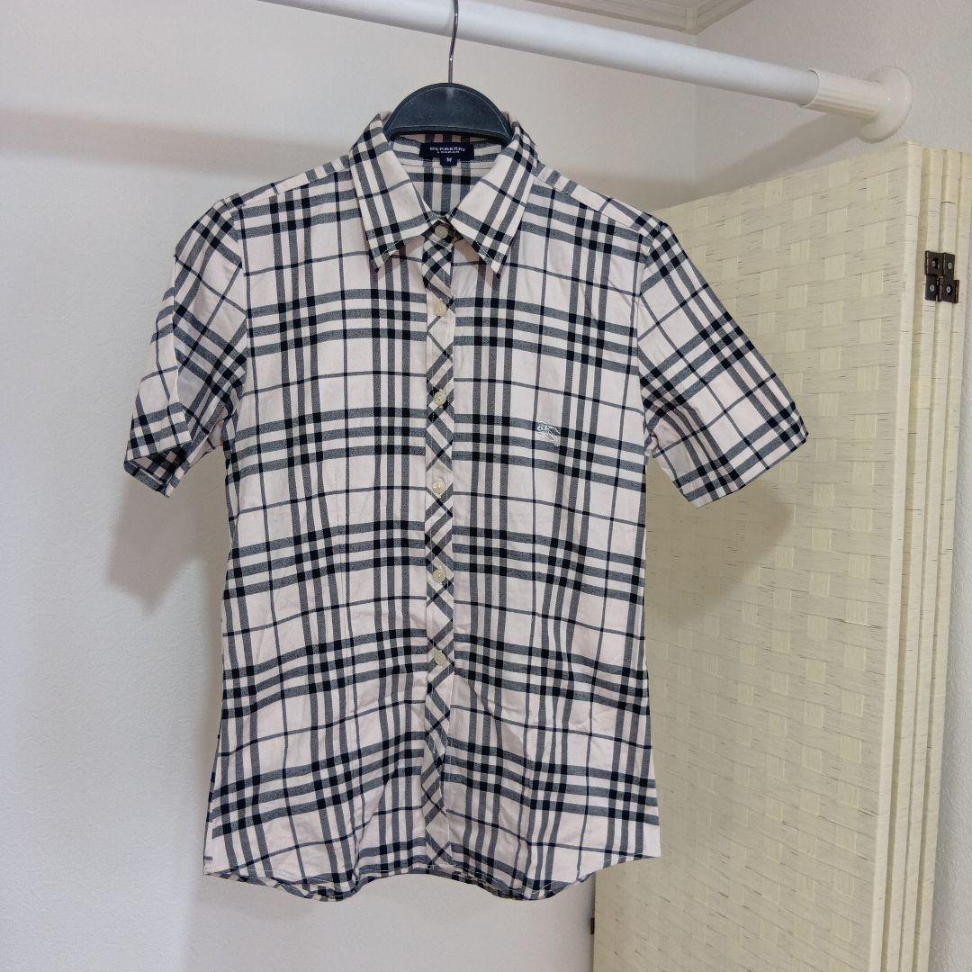 美品Burberry 半袖リボンチェックシャツ36 美品Burberry 半袖リボンチェックシャツ36