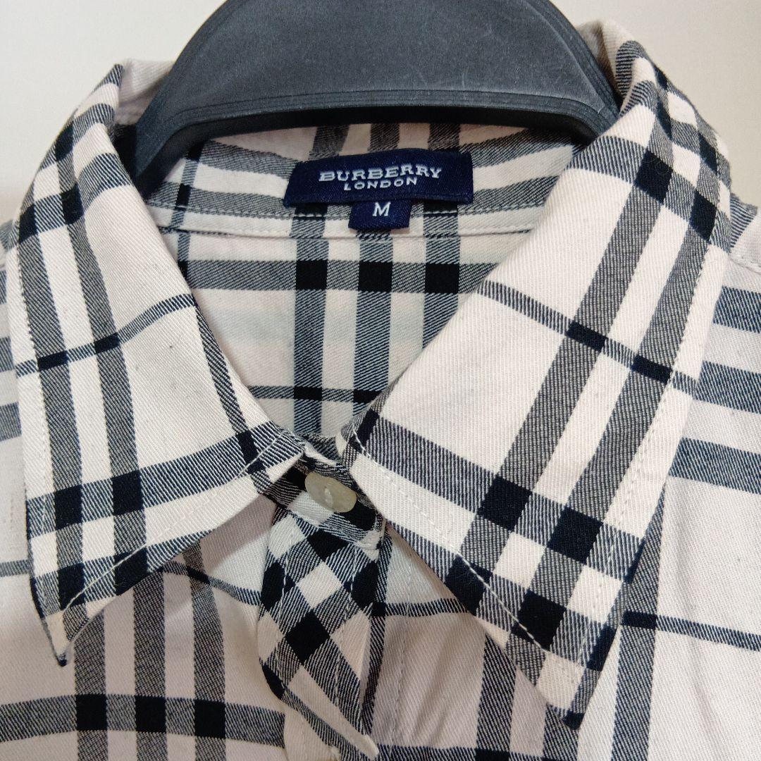 美品Burberry 半袖リボンチェックシャツ36 美品Burberry 半袖リボンチェックシャツ36