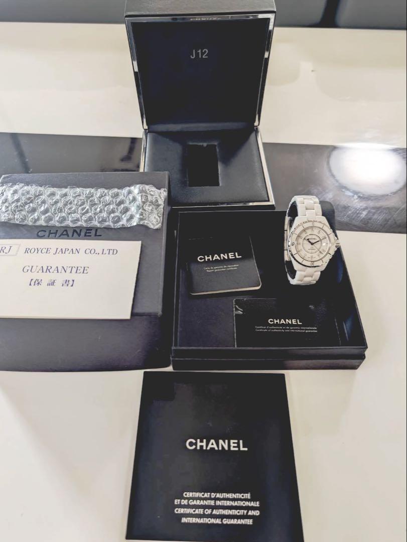 CHANEL】シャネル J12 腕時計 セラミック 黒 H0685 箱 コマ