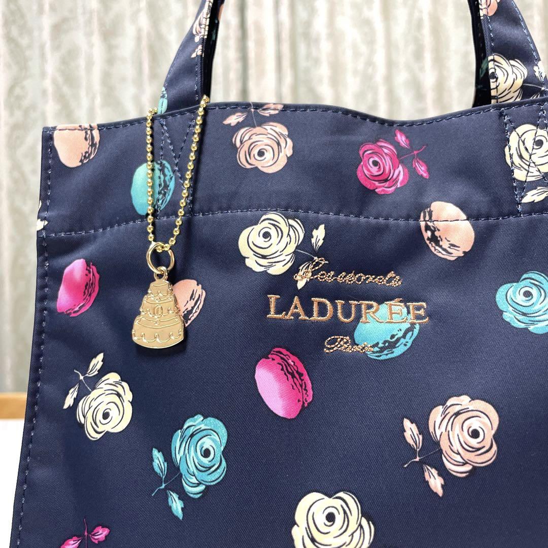 人気商品ランキング ラデュレ レア商品】♡LADUREE マカロン柄 トートバッグ バラ柄 バッグ