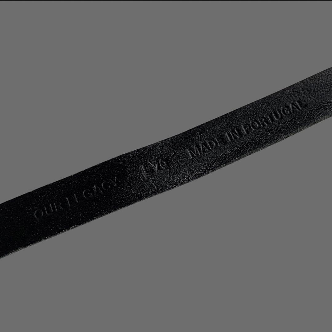 小物 OUR LEGACY 70 2cm BELT BLACK LEATHER