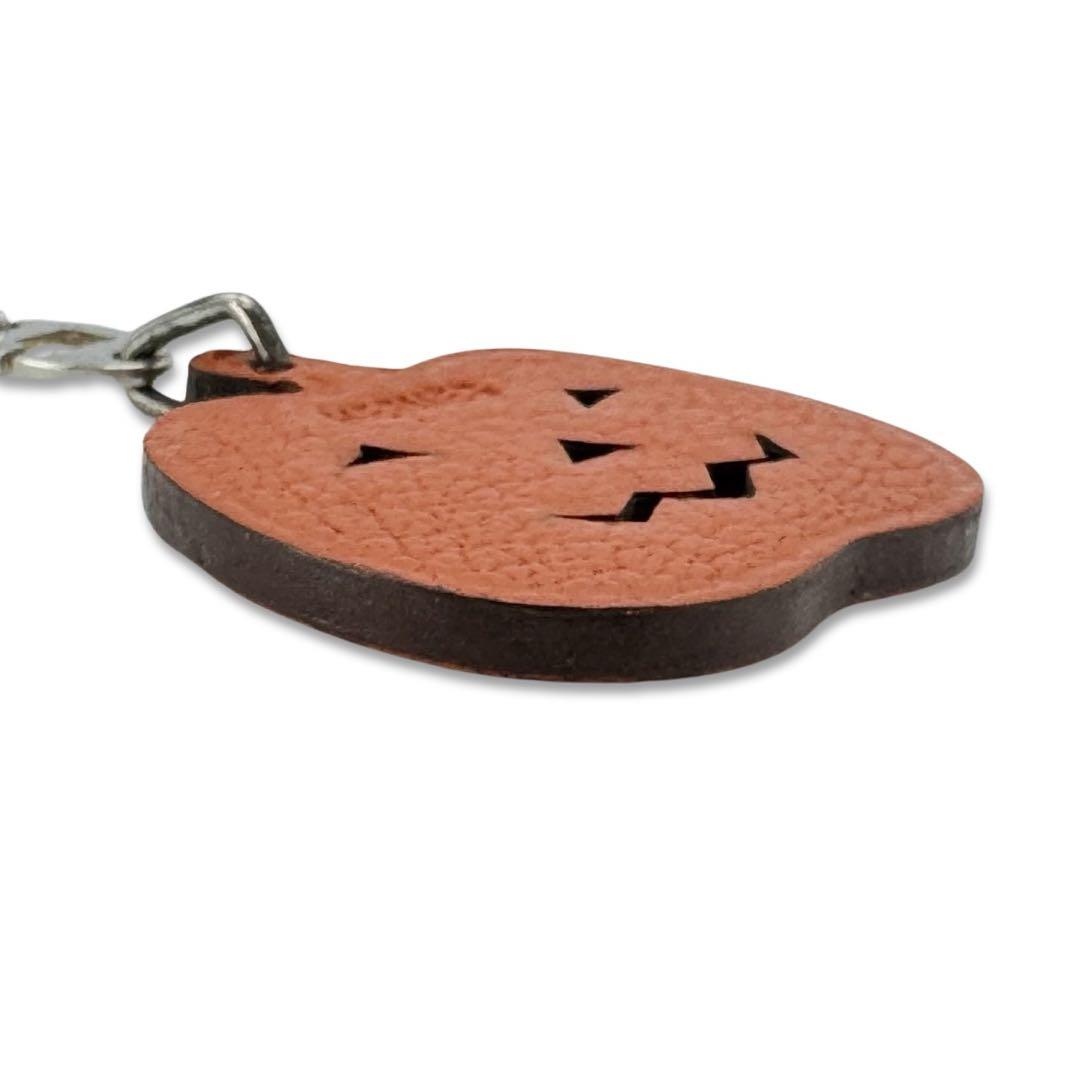 エルメス レザー パンプキン かぼちゃ キーホルダー バッグチャーム ハロウィン