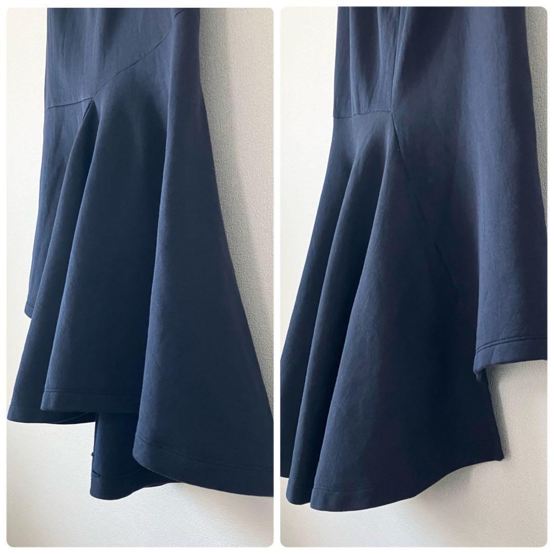 マルニ 20SS アシンメトリー マーメイド ロングスカート 38 ネイビー
