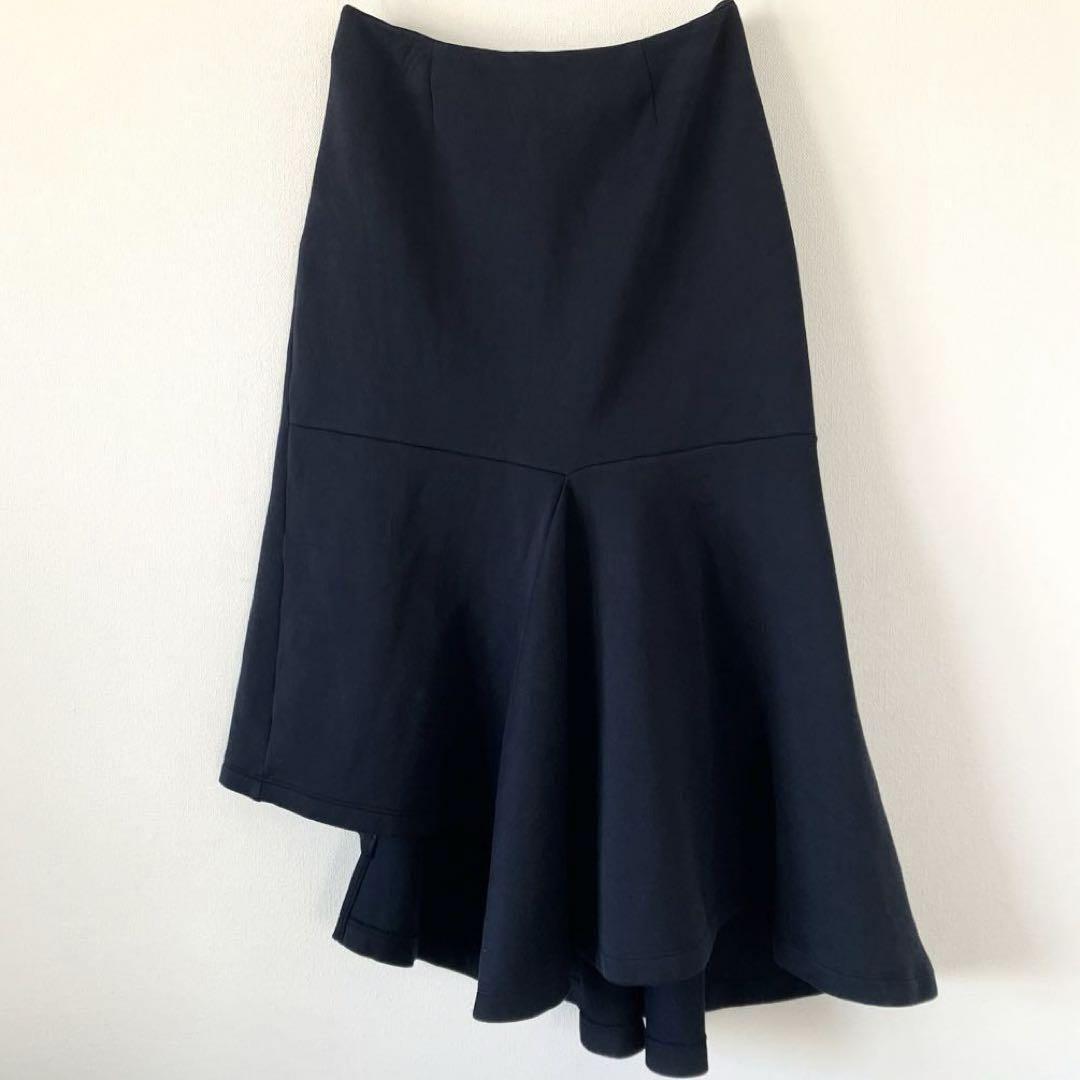 マルニ 20SS アシンメトリー マーメイド ロングスカート 38 ネイビー