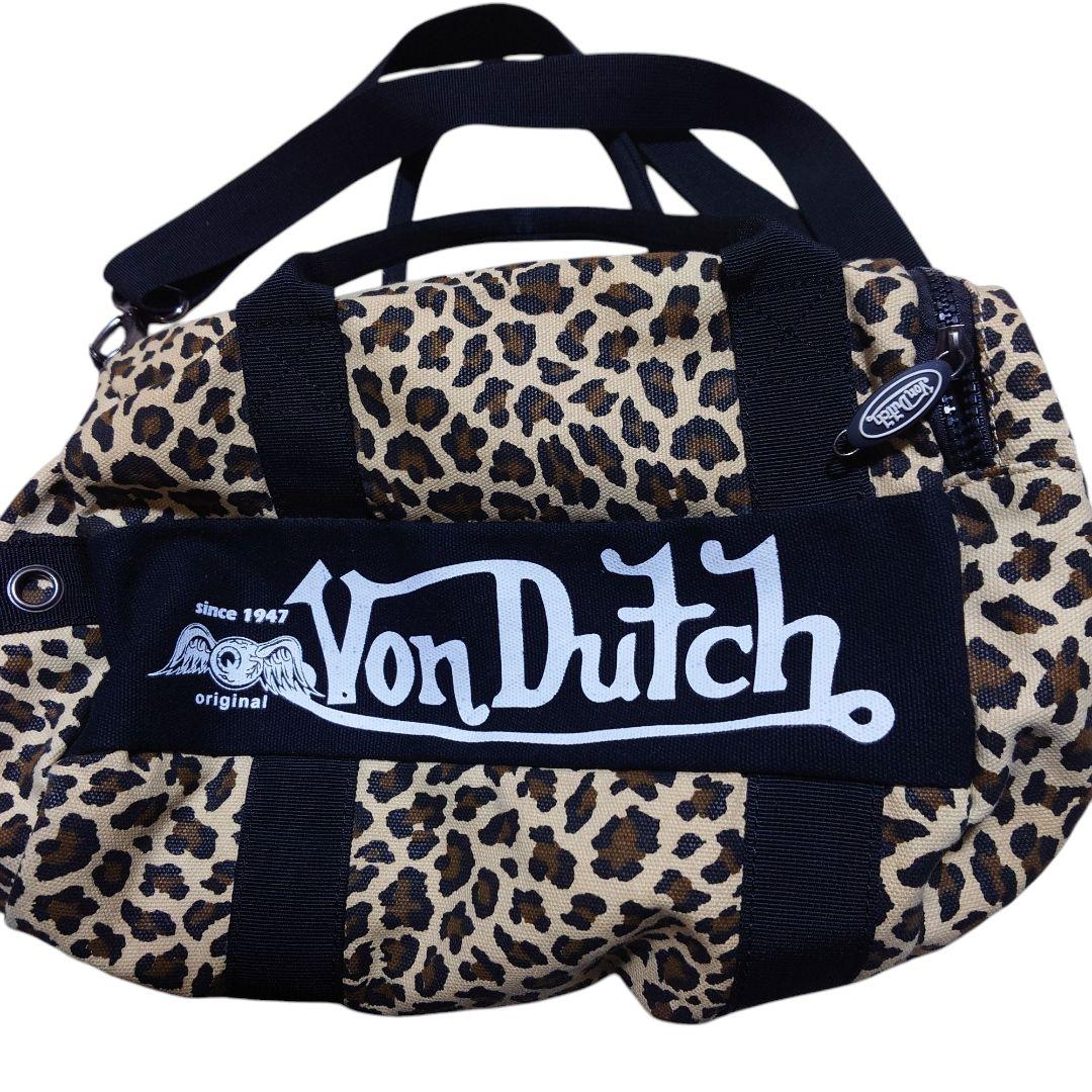 【新品未使用】Y2K復刻レア Von Dutch ボンダッチ ネイビー x 豹柄 新品未使用】Y2K復刻レア Von Dutch ボンダッチ ネイビー x 豹柄