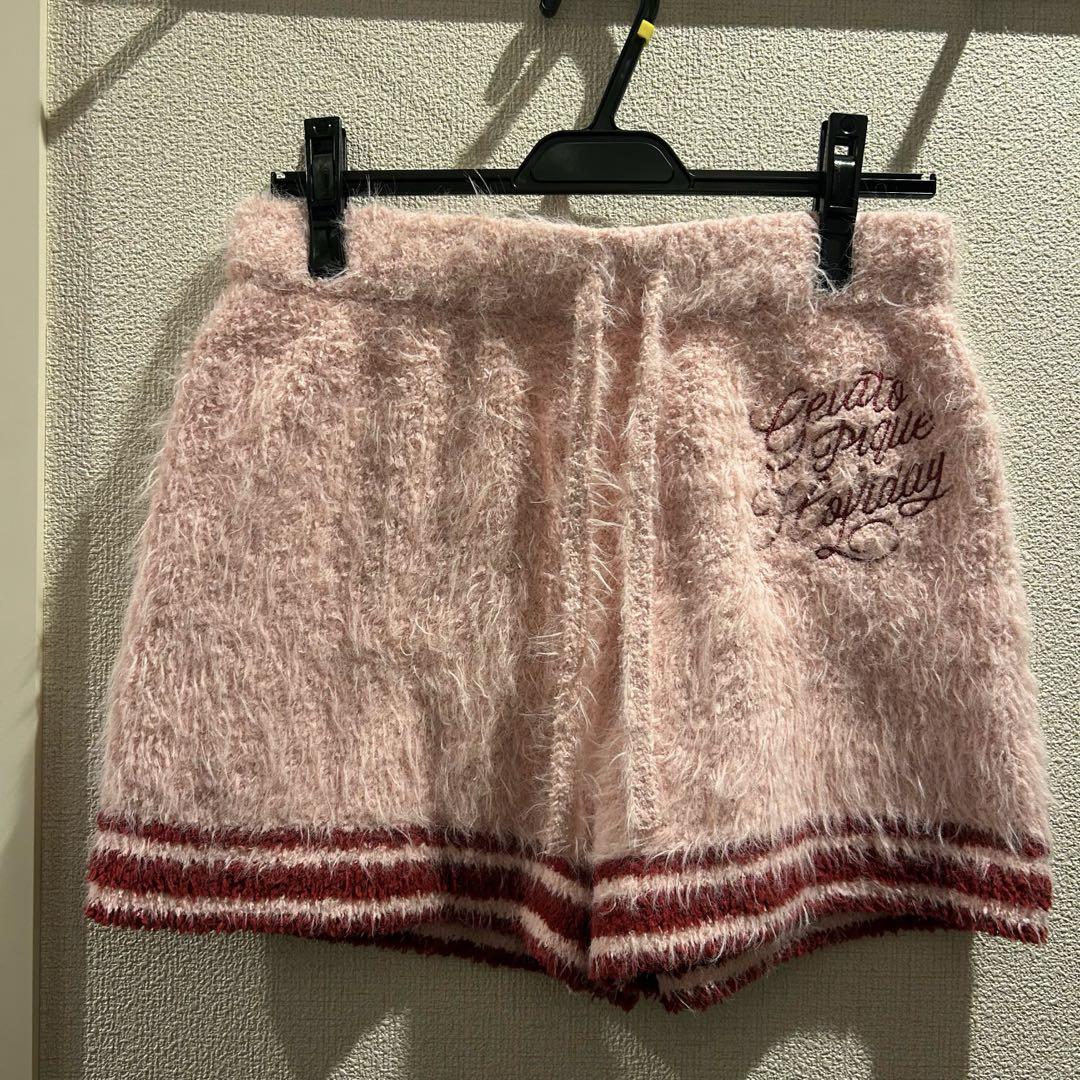 USAGI ONLINE限定】フェザーカーディガン&ショートパンツセット