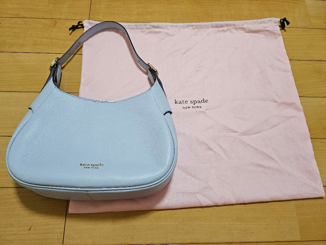 美品！kate spade ライトブルー ハンドバッグ 保存袋付き