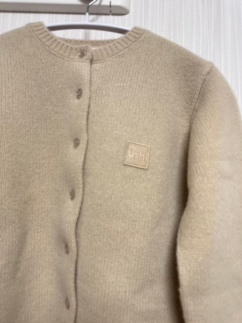 【新品タグ付】 エフィー WOOL KNIT LOGO CARDIGAN 【新品タグ付】 エフィー WOOL KNIT LOGO CARDIGAN