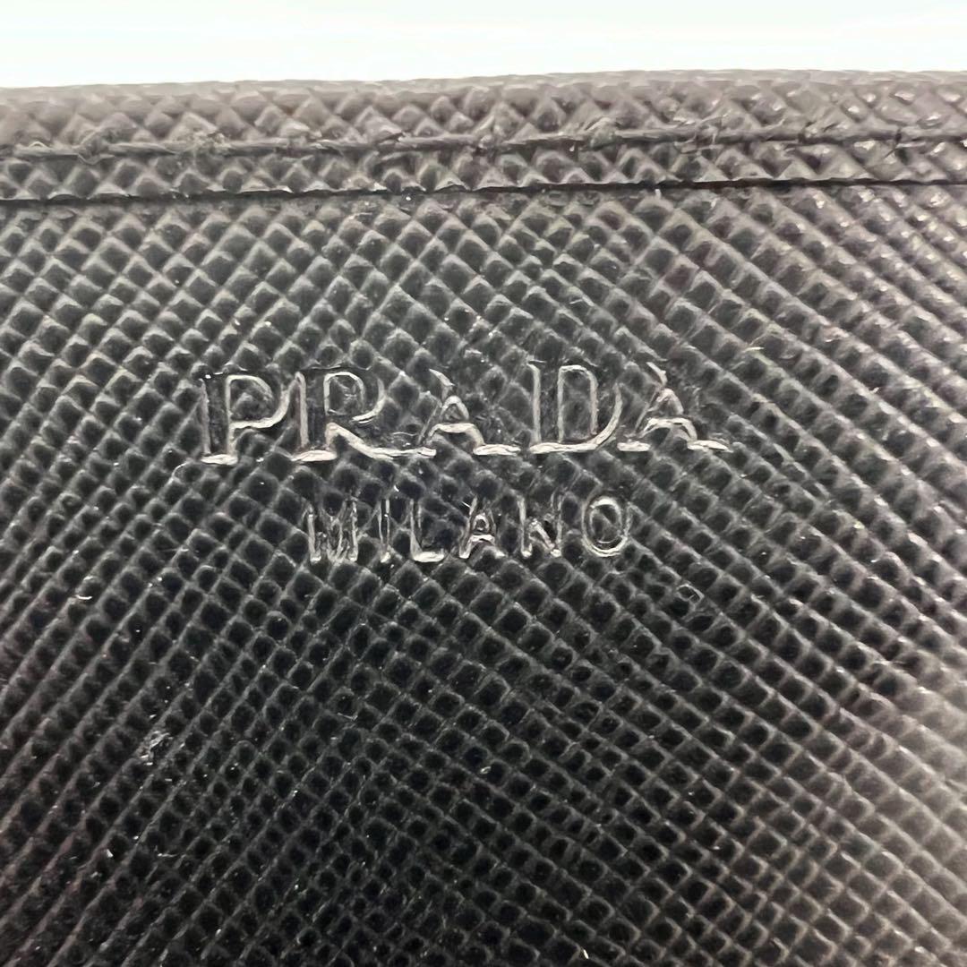 PRADA プラダ サフィアーノ レザー 長財布 Wホック ゴールドロゴ 美品 プラダ 長財布 フラップ www Wホック ブルー