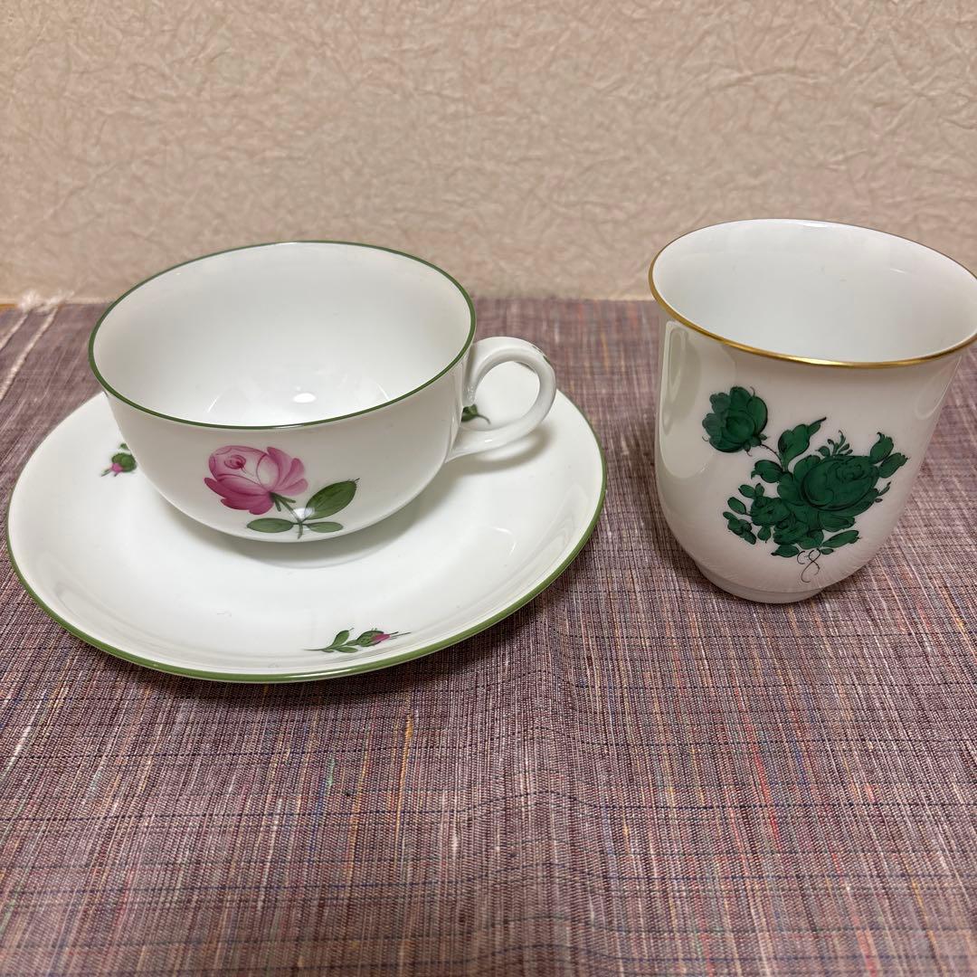 アウガルテン ティーカップ ソーサー フリーカップ セット