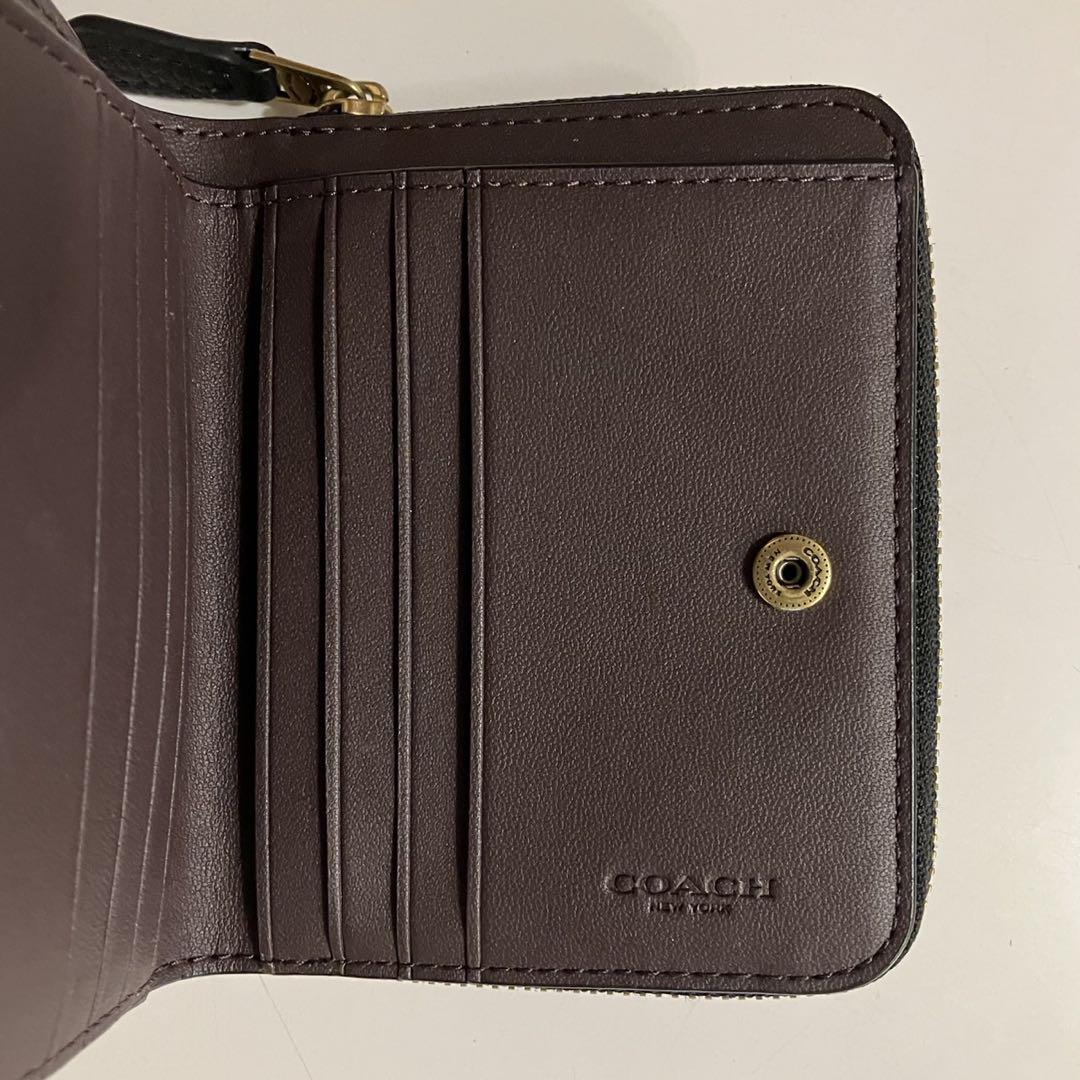 COACH ブラックレザー 二つ折り財布