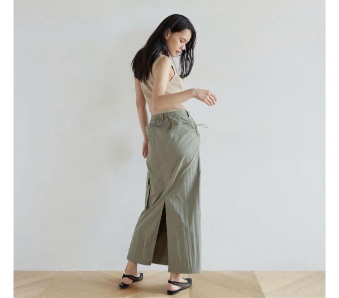 SeaRoomlynn Drawstringカーゴスカート カーキM