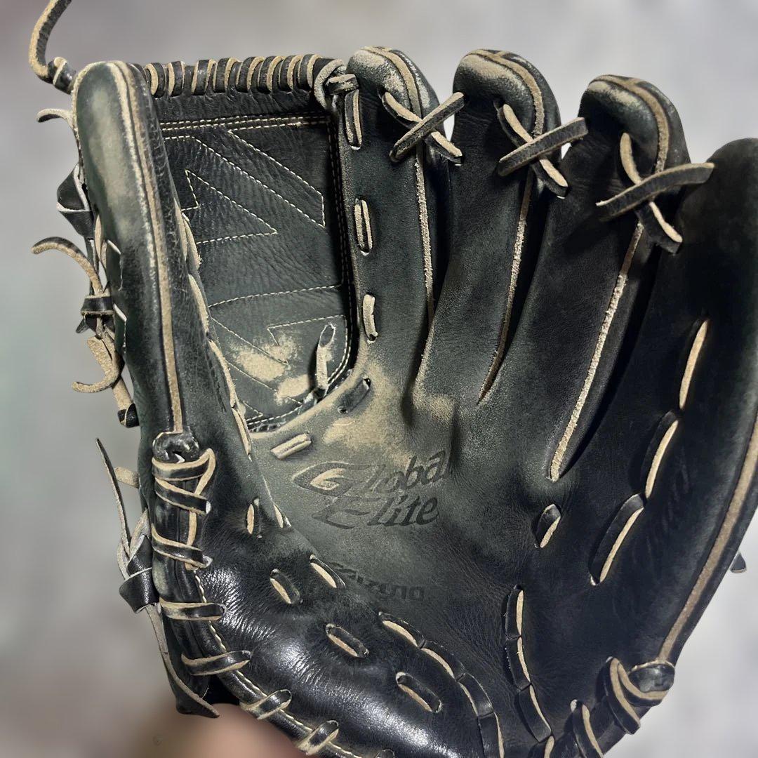 Mizuno Global Lite 黒 レザーグローブ