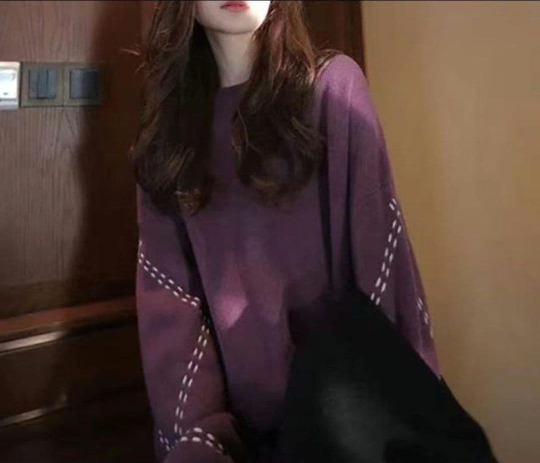 XL 紫 コーディネートに悩まない シンプルなトップス&スカート レディース XL 紫 コーディネートに悩まない シンプルなトップス&スカート レディース