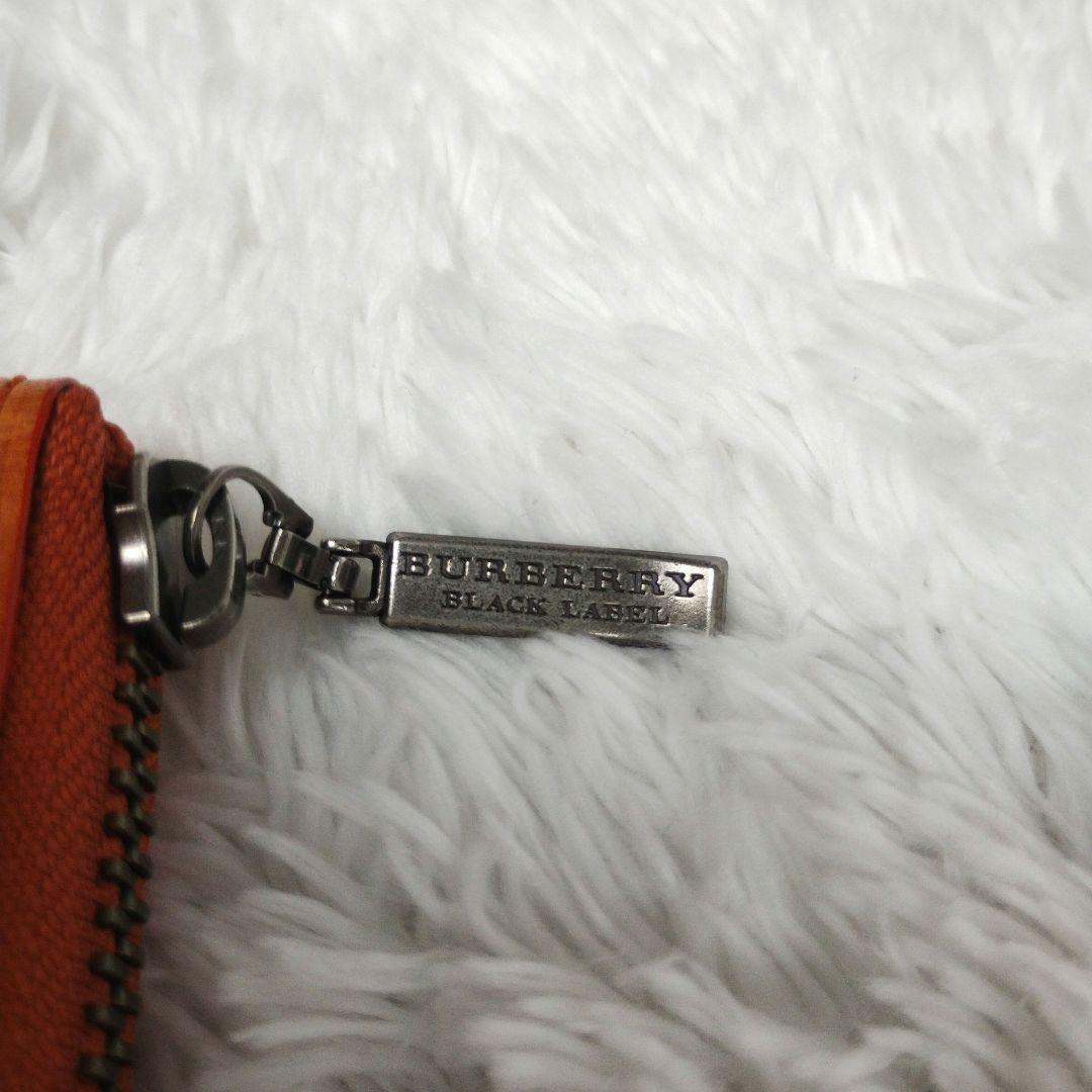 極希少✨バーバリーブラックレーベル　ホースロゴ　二つ折り財布　ラウンドファスナー
