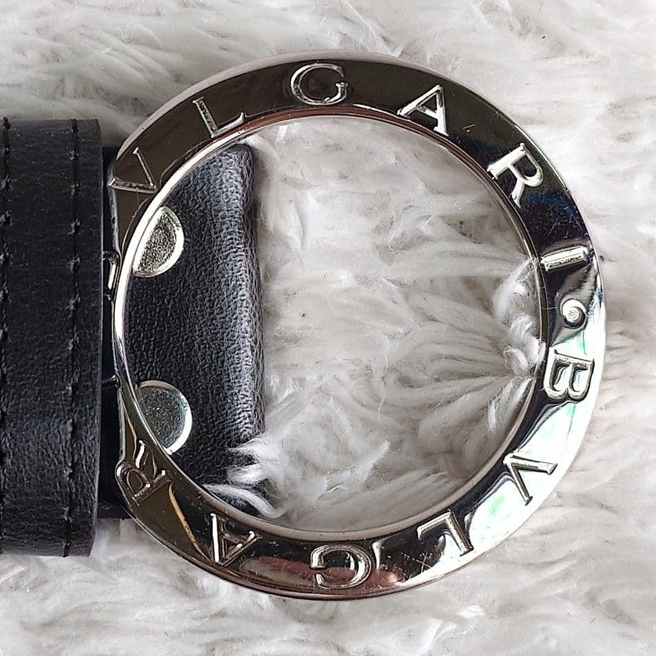 ブルガリ シルバー バックル レザーベルト 黒 サークルロゴ メンズ 刻印 革 ブルガリ シルバー バックル レザーベルト 黒 サークルロゴ メンズ 刻印 革