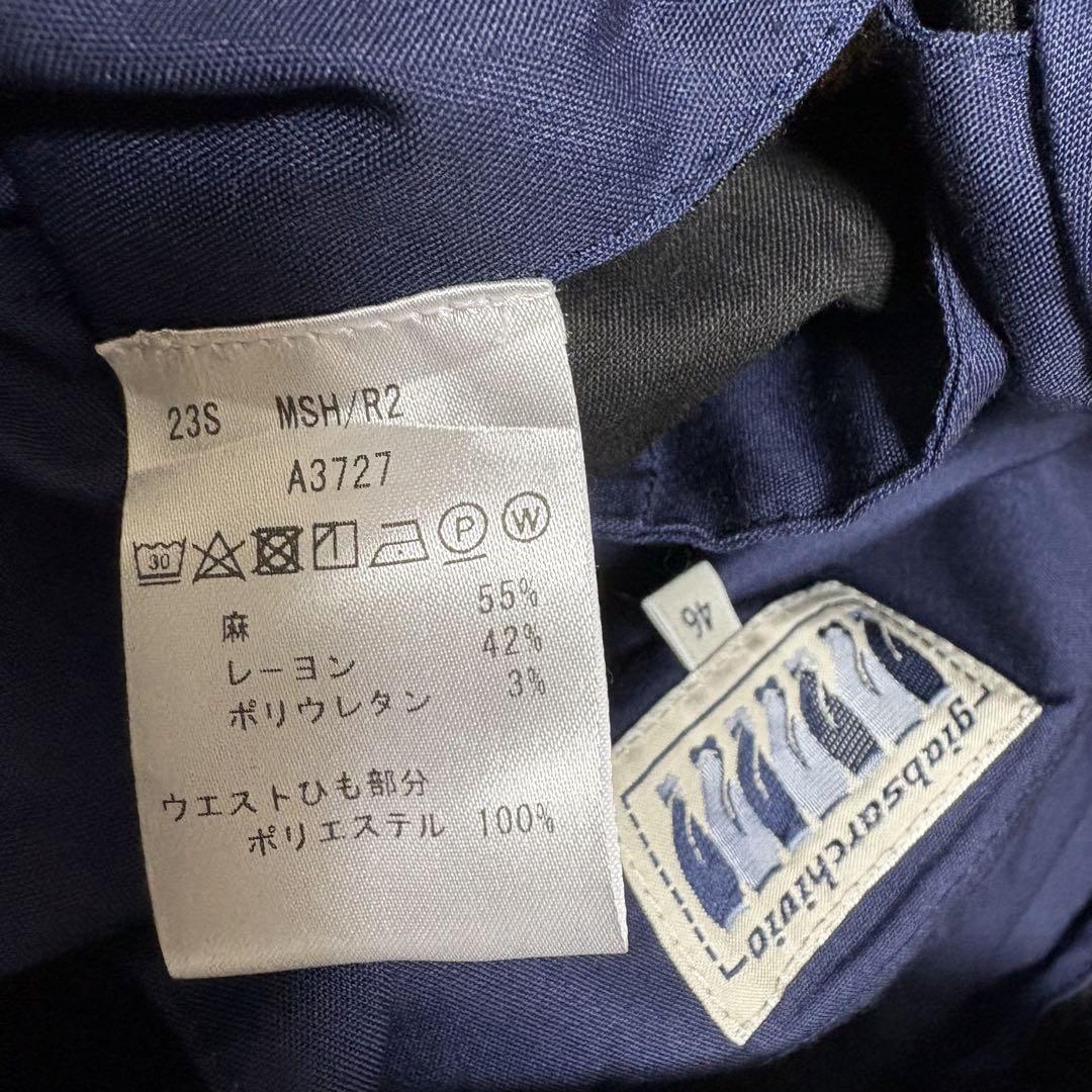 美品★干場×菅原靴店 コラボ別注 giabsarchivio リネン 46 黒