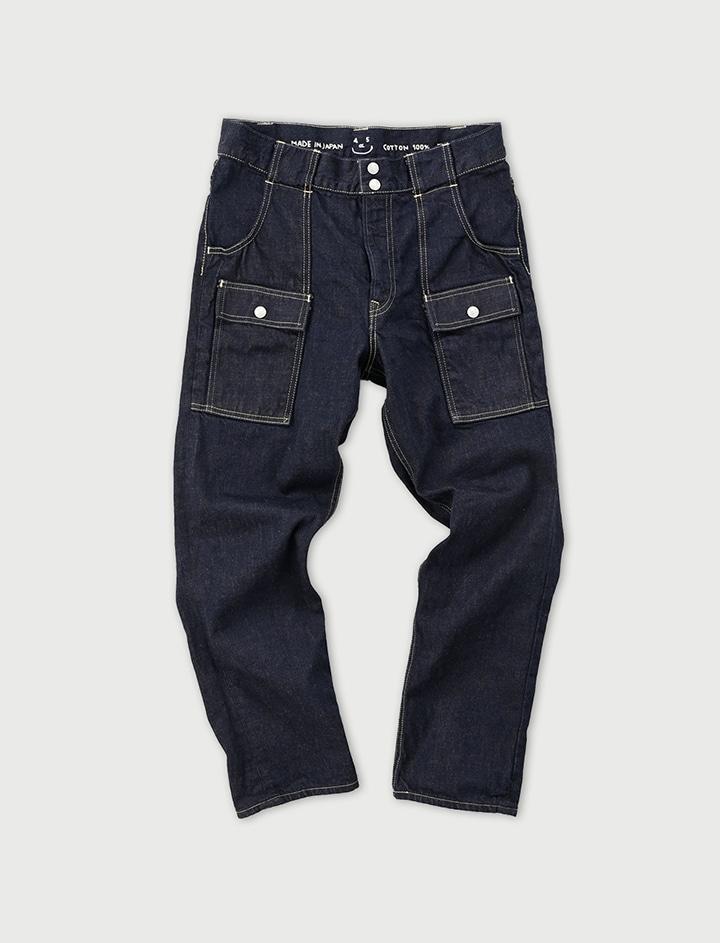 新品 45R ライ麦デニムのブッシュパンツ（インディゴ 濃） 32インチ