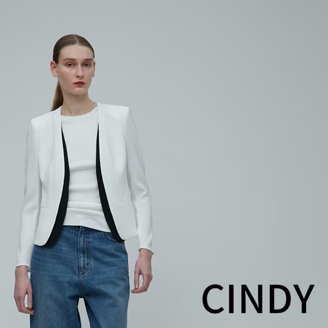 BEIGE CINDY / ダブルカラージャケット0