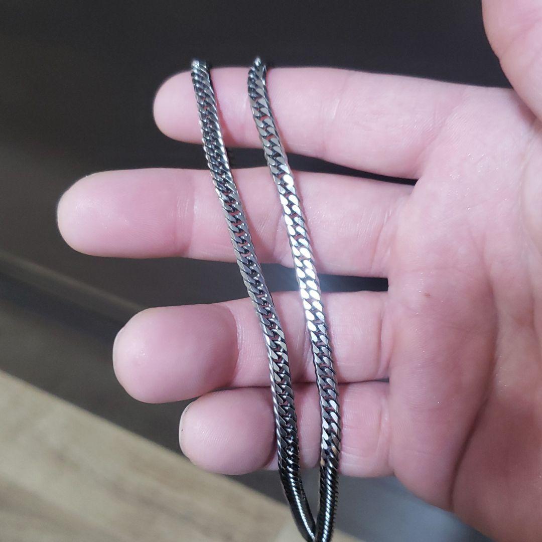贅沢品 純チタン喜平6面ダブルネックレス50センチ アヴァランチ好き k18 アクセサリー