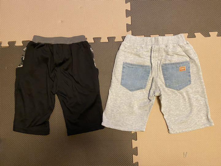 殿堂 【120】ハーフパンツ 2枚 セット☆濃グレー・マスタード ボトムス 殿堂 【120】ハーフパンツ 2枚 セット☆濃グレー・マスタード ボトムス