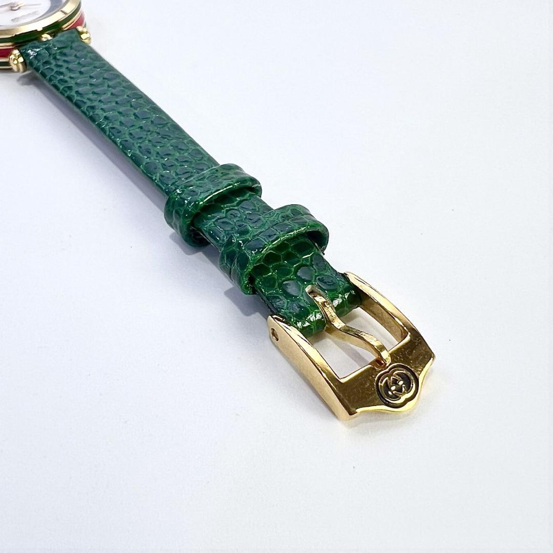 GUCCI グッチ シェリーライン レディース クオーツ 緑 腕時計