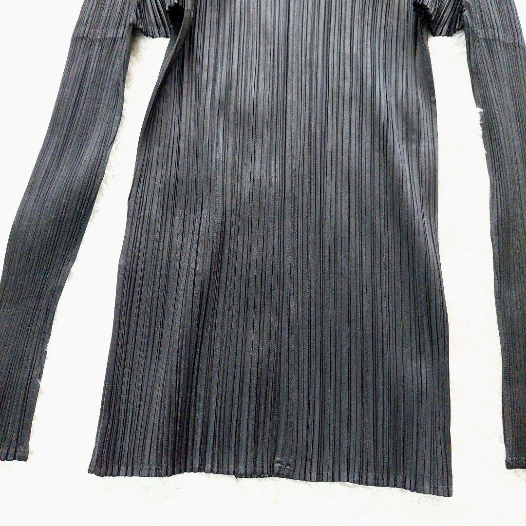 PLEATS PLEASE イッセイミヤケ 日本製 3 カーディガン シャツ 黒