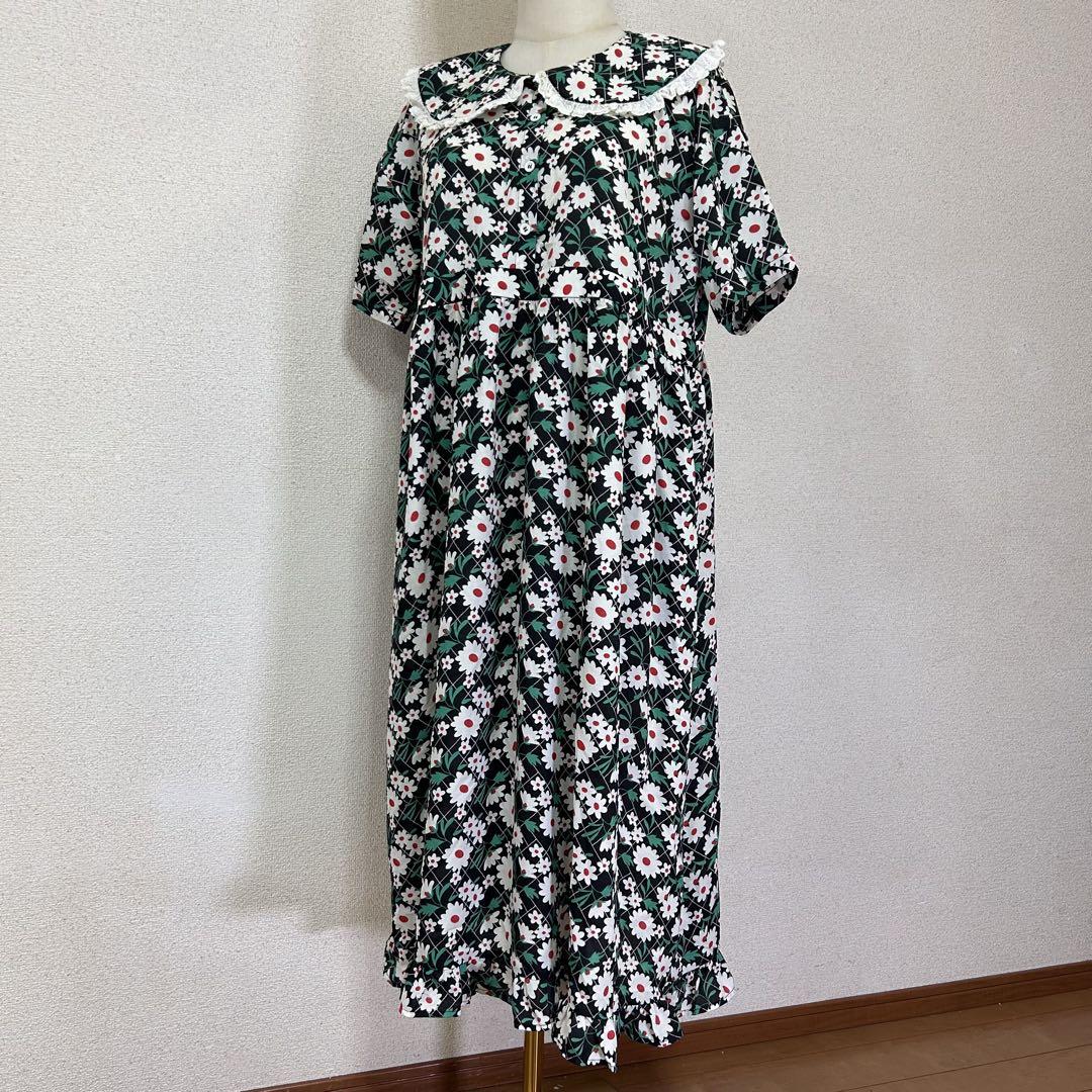m6832【20ss 美品】メリージェニー ブラウスワンピース 花柄 ゆったり
