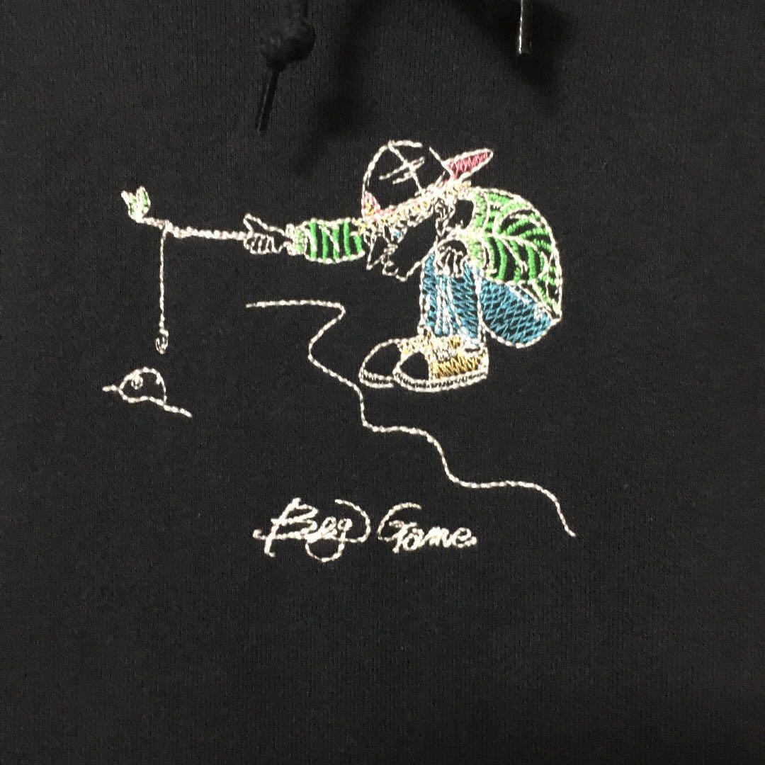 【大人気】レフトアローン♡Leftalone パーカー バックプリント 刺繍