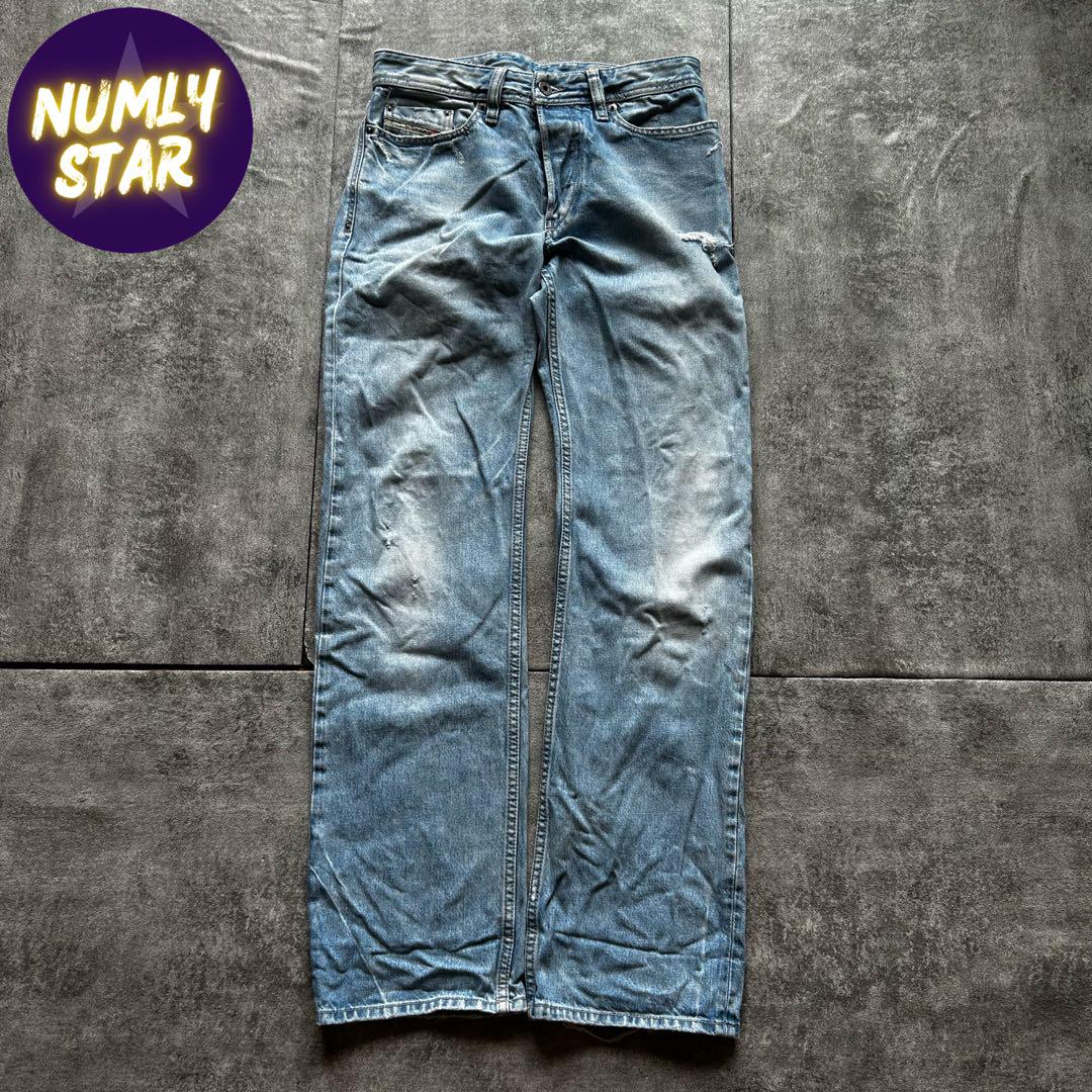 archive grunge diesel fade denim pants
