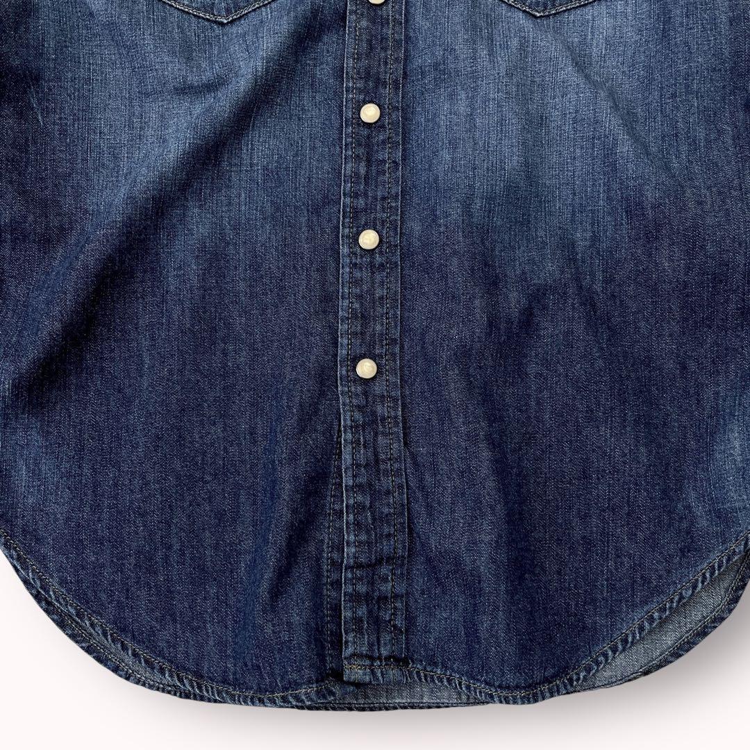 極美品♪ラルフローレン M デニム 長袖シャツ ウエスタン ブルー