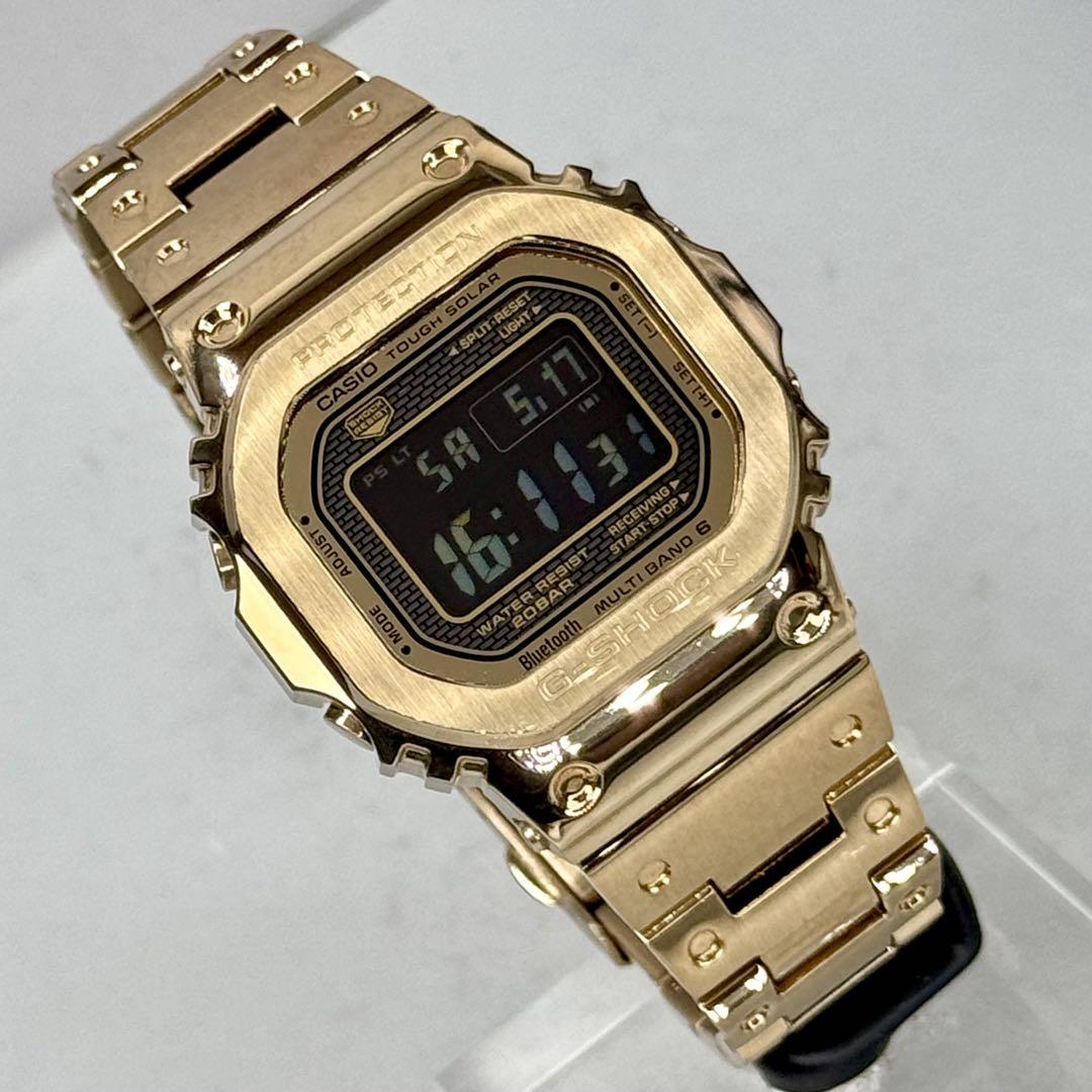 極美品 箱説タグ付G-SHOCK GMW-B5000GD 電波ソーラー ゴールド