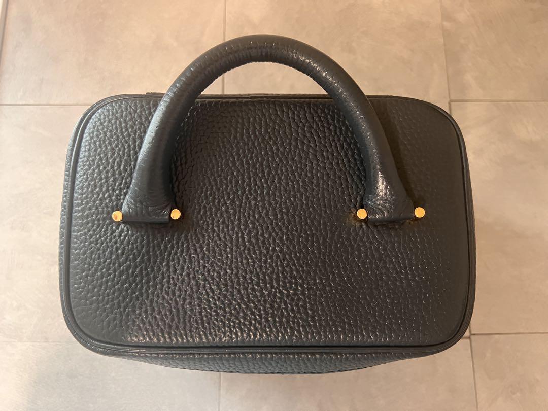 【美品】スエードバニティバッグ ch!iiibag ネイビー