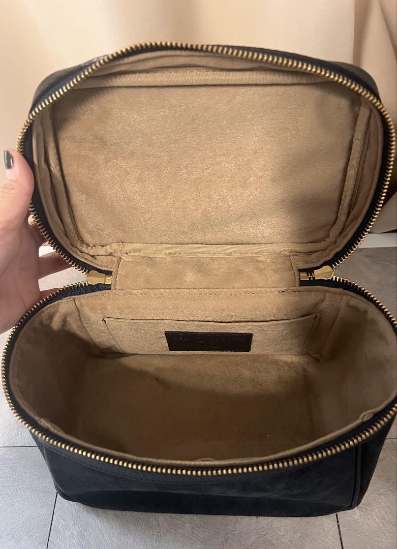【美品】スエードバニティバッグ ch!iiibag ネイビー