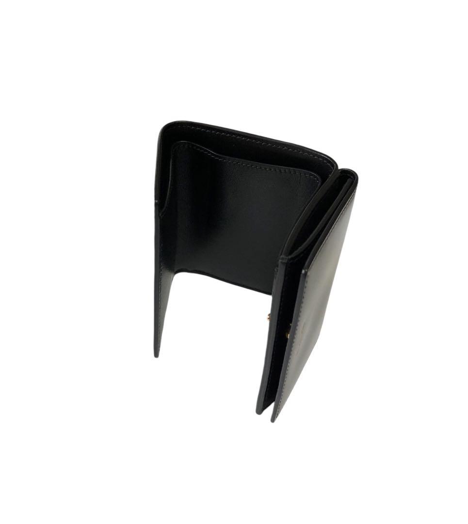 ◆美品◆JIL SANDER◆三つ折り財布◆レザー◆BLACK