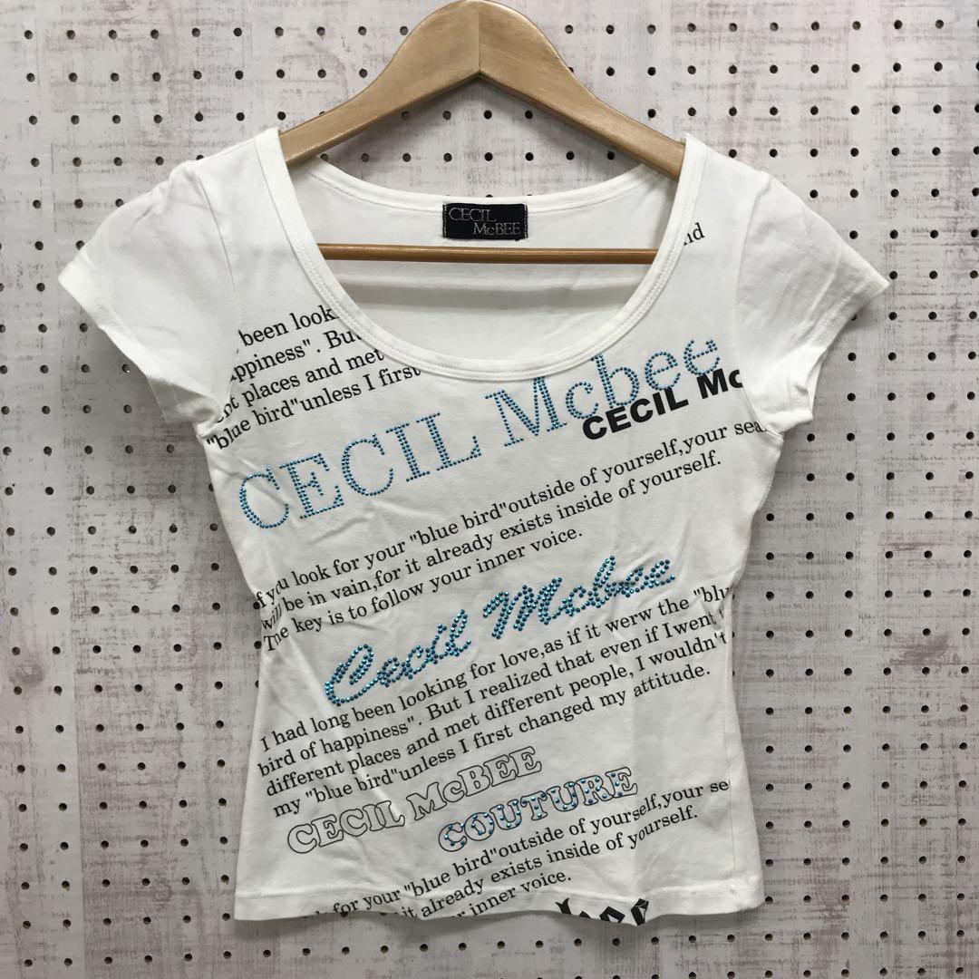 絶平成 アーカイブ 古着 CECIL McBEE キラキラ 英字 チビT