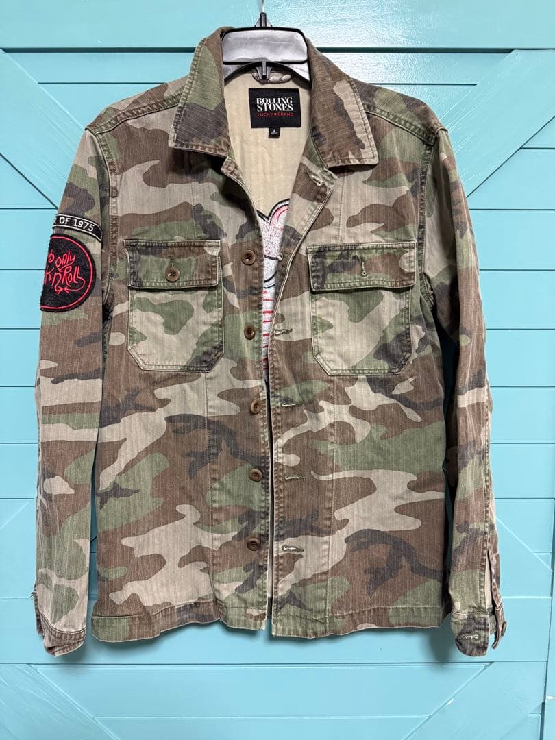 ROLLING STONES 迷彩シャツ SサイズS Lucky Brand