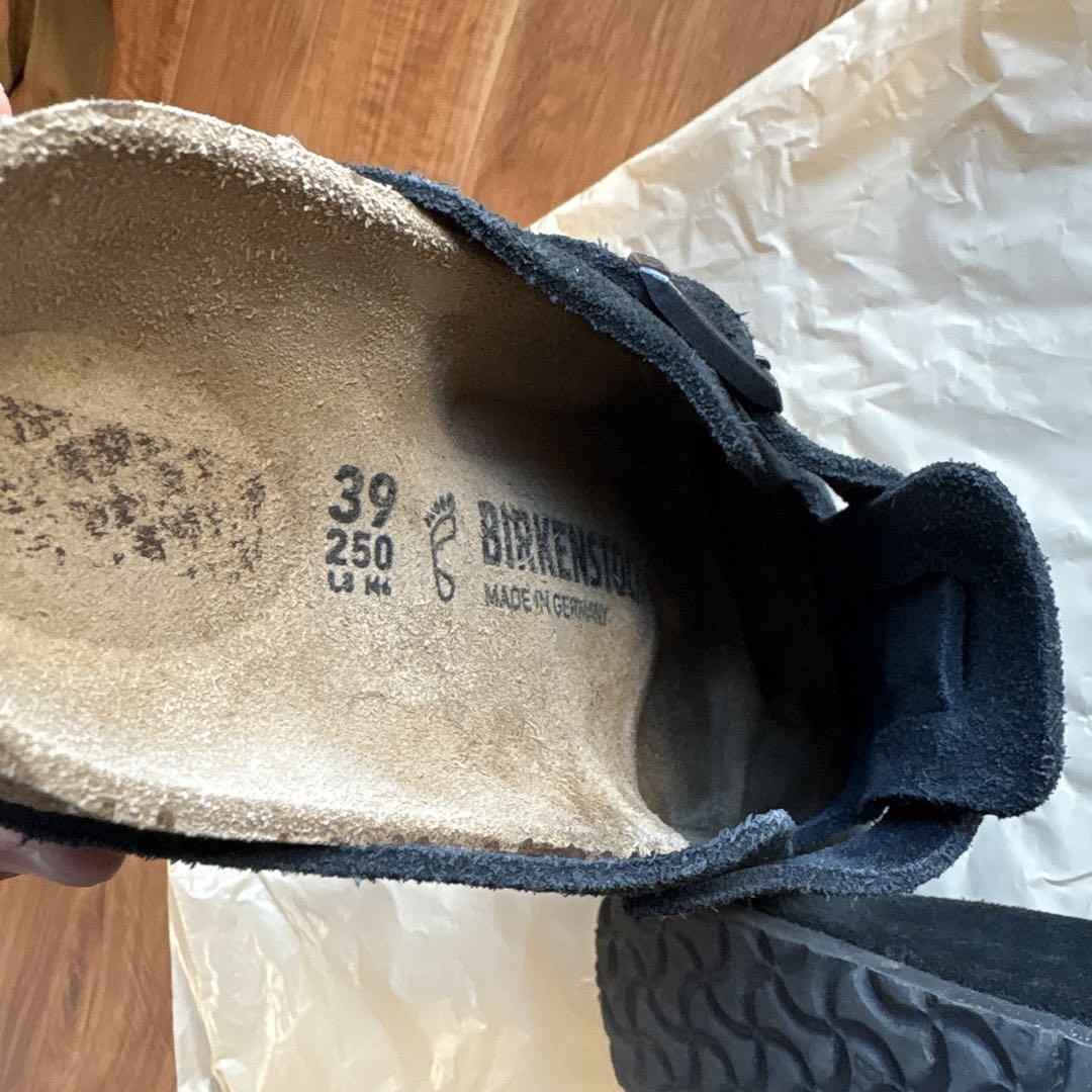 BIRKENSTOCK BOSTON ブラックスエード　39