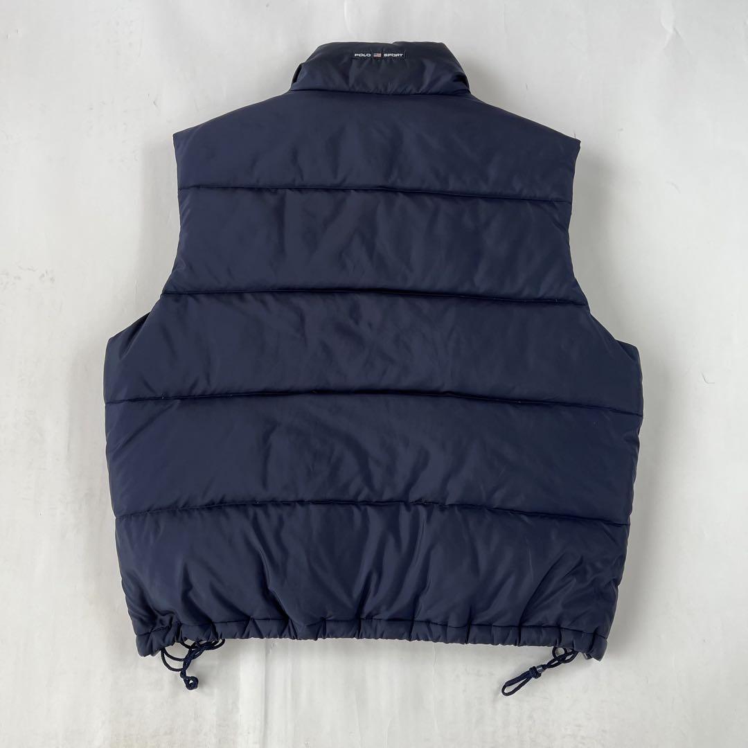 90’s POLOSPORT ダウンベスト ネイビー 短丈 Y2K テック