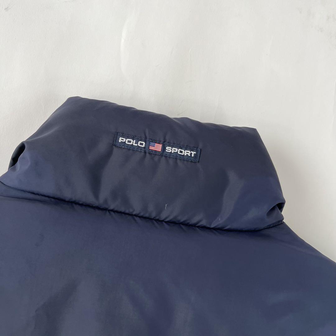 90’s POLOSPORT ダウンベスト ネイビー 短丈 Y2K テック