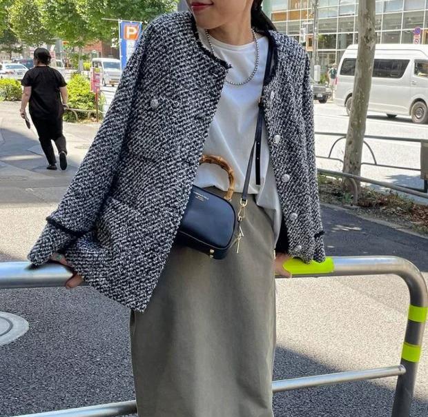 Loungedress ラウンジドレス ツイードジャケット ライトグレー Loungedress ラウンジドレス ツイードジャケット ライトグレー